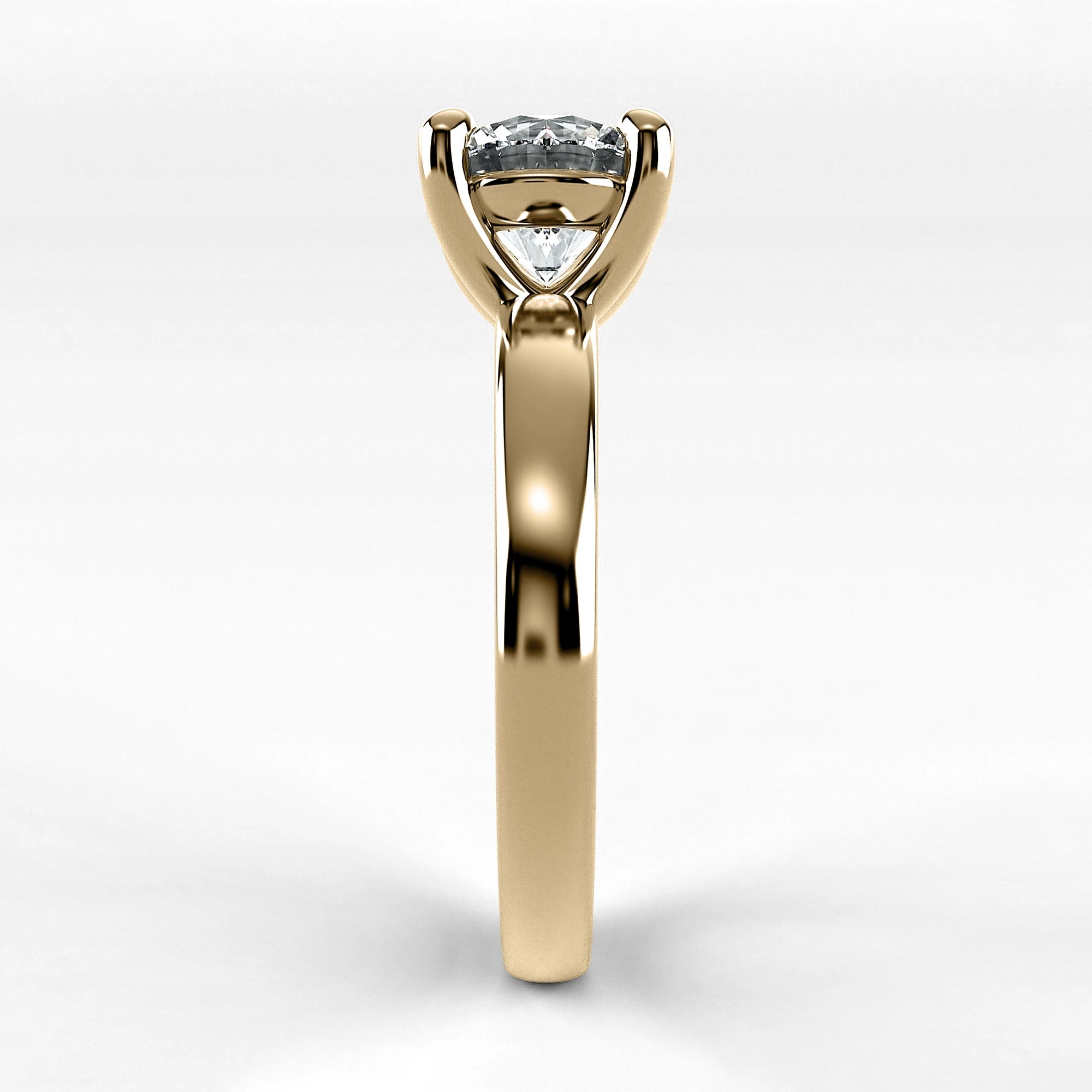 Anillo de Compromiso Verona - Redondo en oro amarillo - vista 2