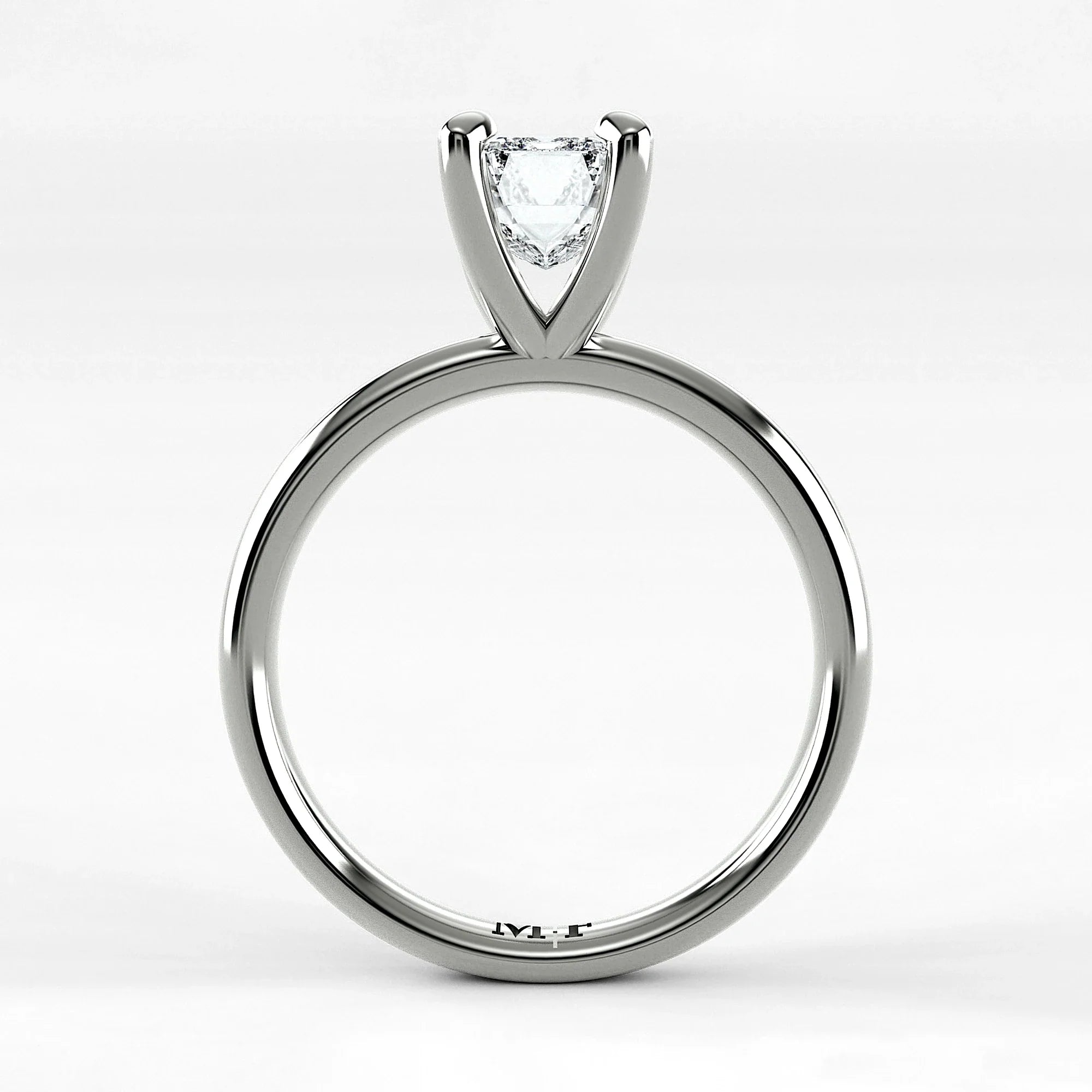 Anillo de Compromiso Esencia - Esmeralda en oro blanco - vista 3