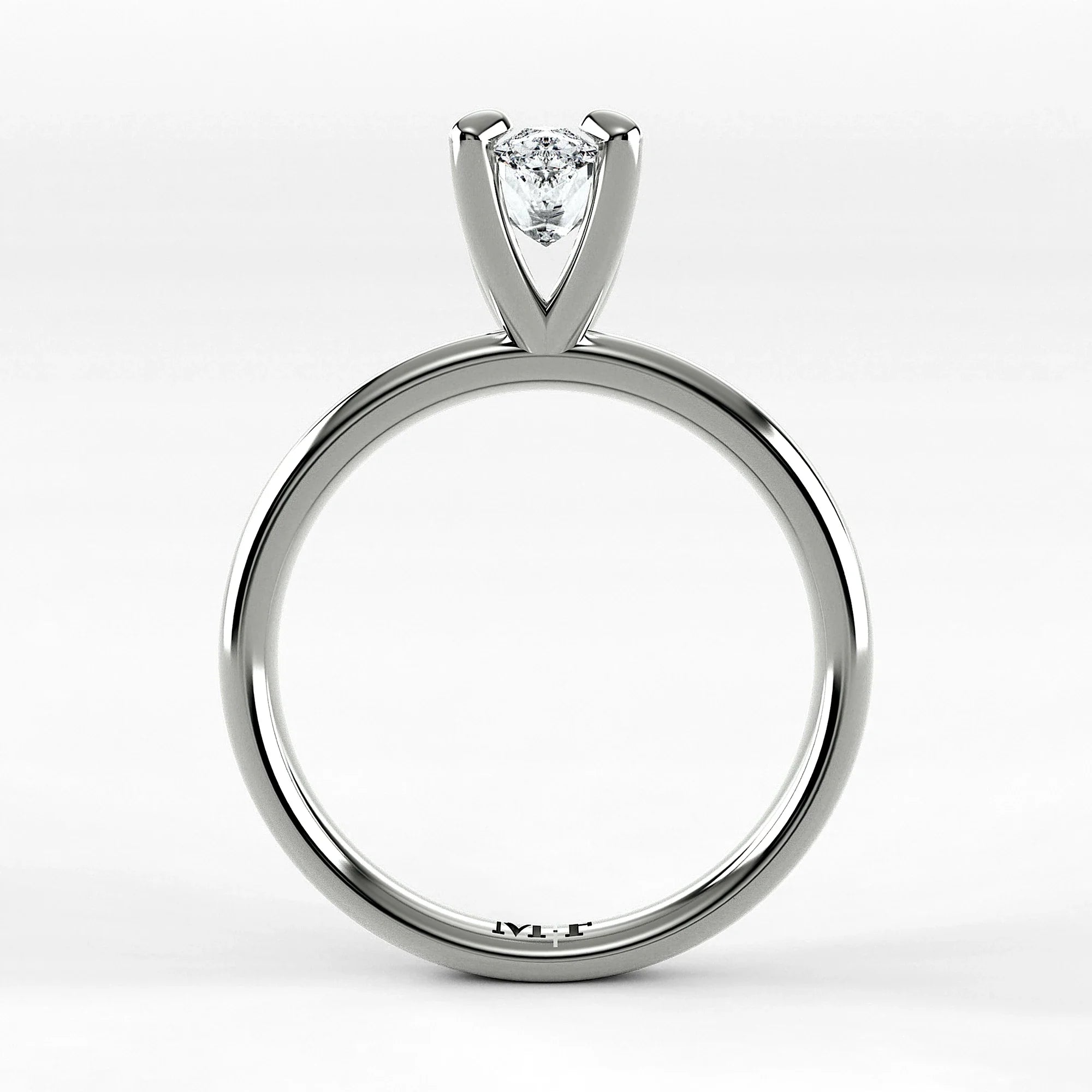 Anillo de Compromiso Esencia - Marquesa en oro blanco - vista 3