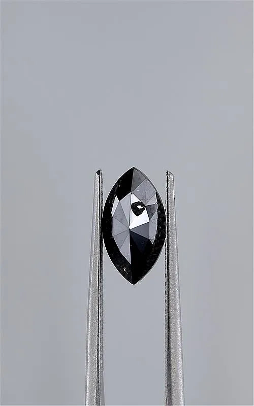 1.85ct Marquise Natural Diamond (Colour Fancy Black, Clarity VVS2, Cut EX, GIA Certified)