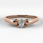 Promesa Alba corte marquesa en oro rosa, vista frontal