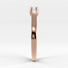 Promesa Alba corte oval en oro rosa, vista de perfil