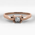 Promesa Alba corte princesa en oro rosa, vista frontal