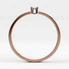 Promesa Clásico corte marquesa en oro rosa, vista de canto