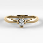 Promesa Impulso corte marquesa en oro amarillo, vista frontal