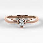 Promesa Impulso corte marquesa en oro rosa, vista frontal