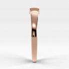 Promesa Sólido corte marquesa en oro rosa, vista de perfil
