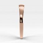 Promesa Sólido corte oval en oro rosa, vista de perfil