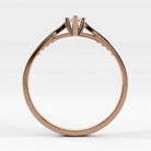 Promesa Destello corte marquesa en oro rosa, vista de canto