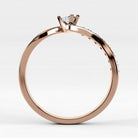 Promesa Brisa corte marquesa en oro rosa, vista de canto