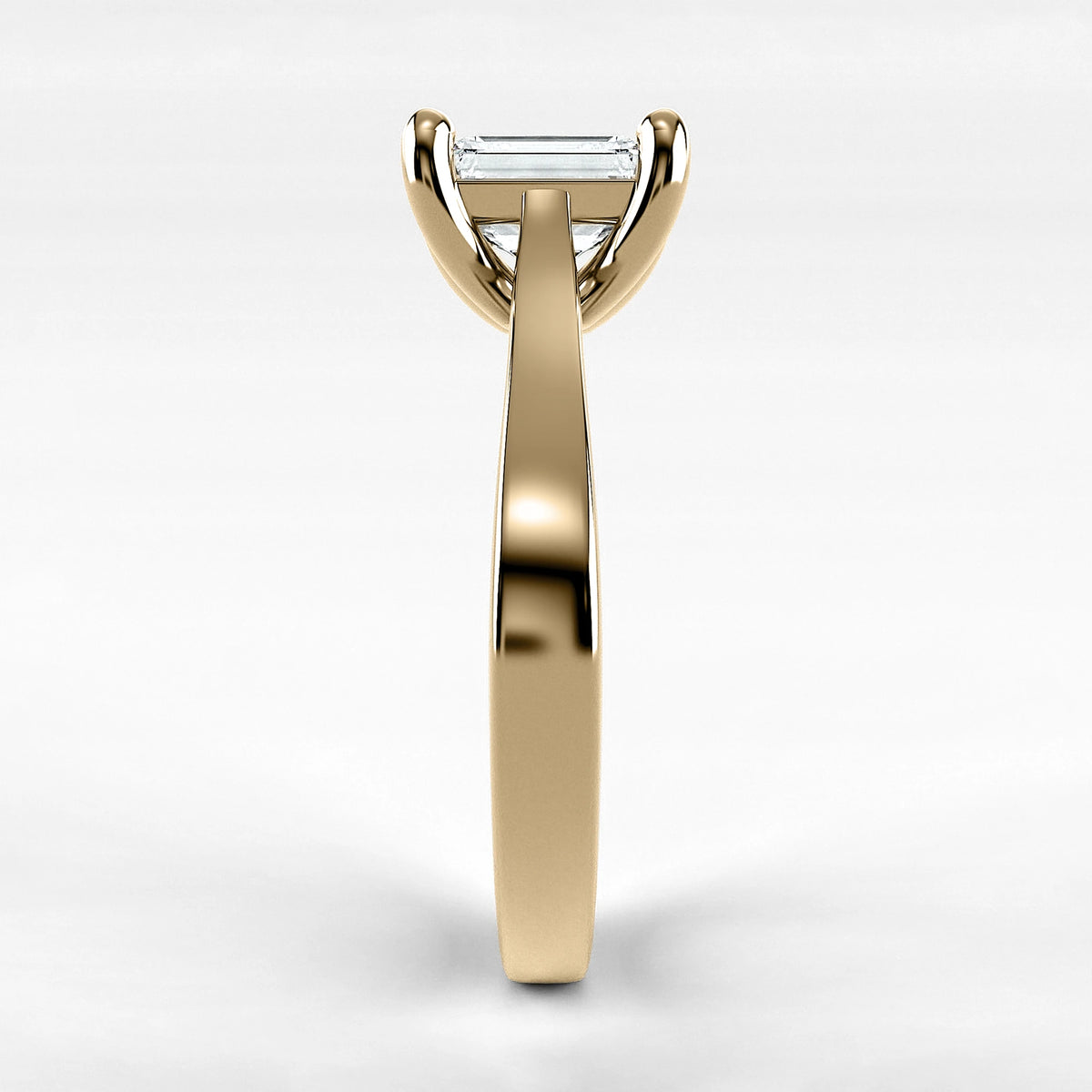 Anillo de Compromiso Origen - Esmeralda en oro amarillo - vista 2
