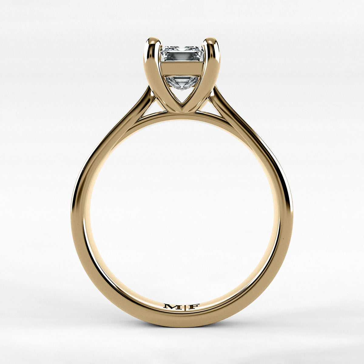 Anillo de Compromiso Origen - Esmeralda en oro amarillo - vista 3