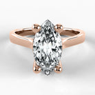 Anillo de Compromiso Origen - Marquesa en oro rosa - vista 1