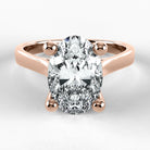 Anillo de Compromiso Origen - Oval en oro rosa - vista 1