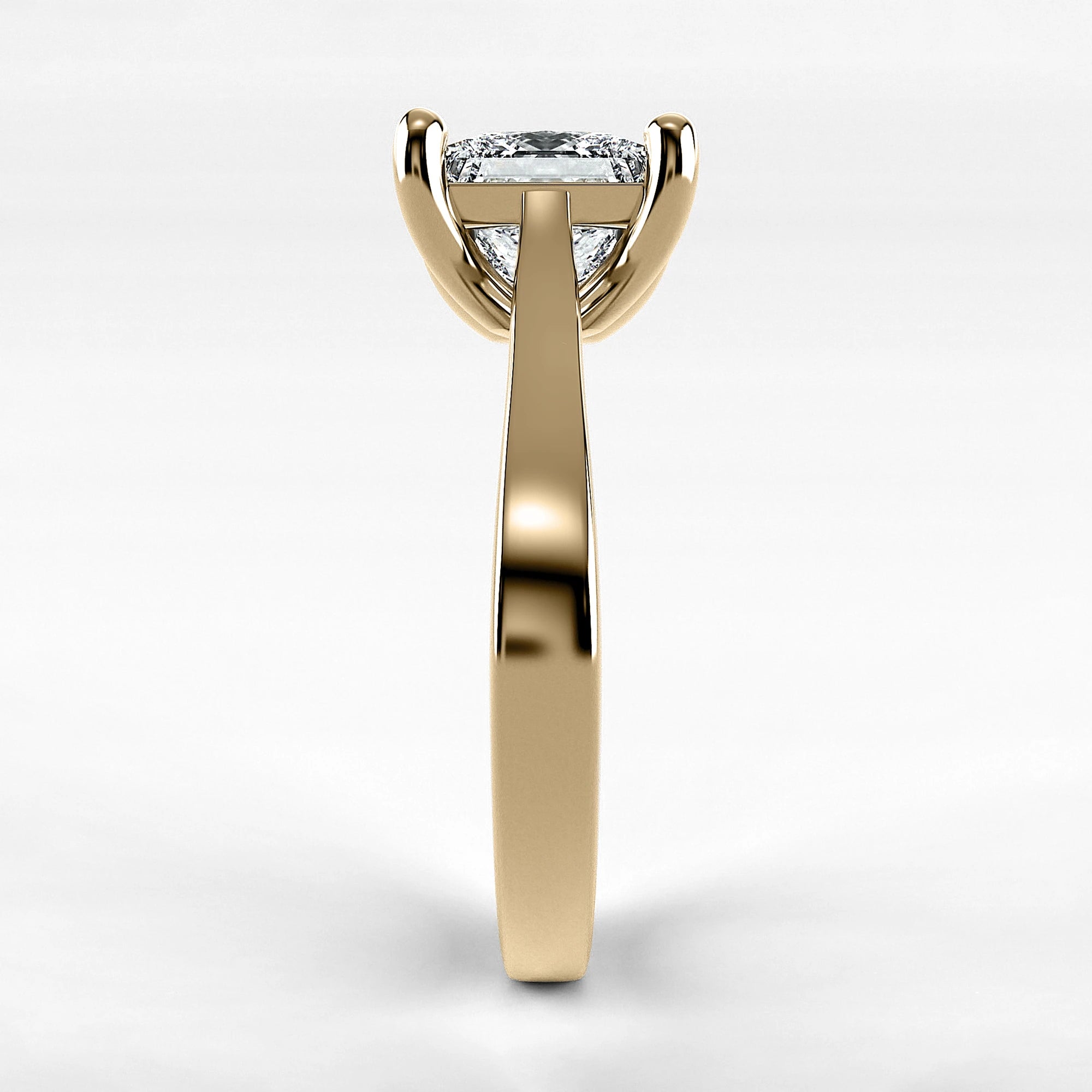 Anillo de Compromiso Origen - Princess en oro amarillo - vista 2