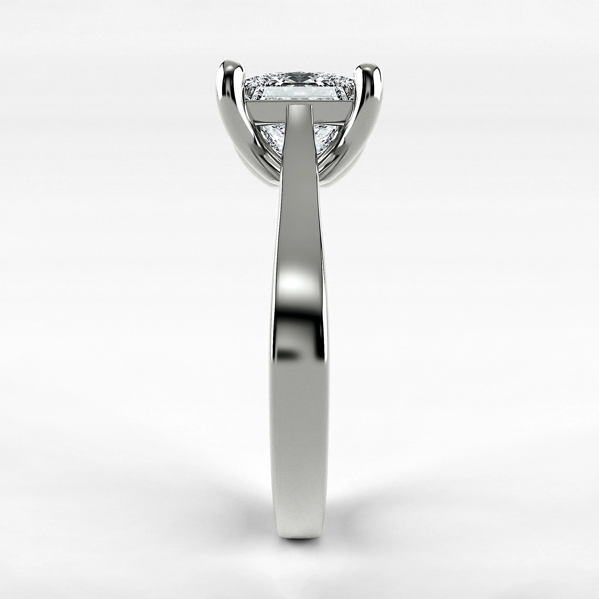 Anillo de Compromiso Origen - Princess en oro blanco - vista 2