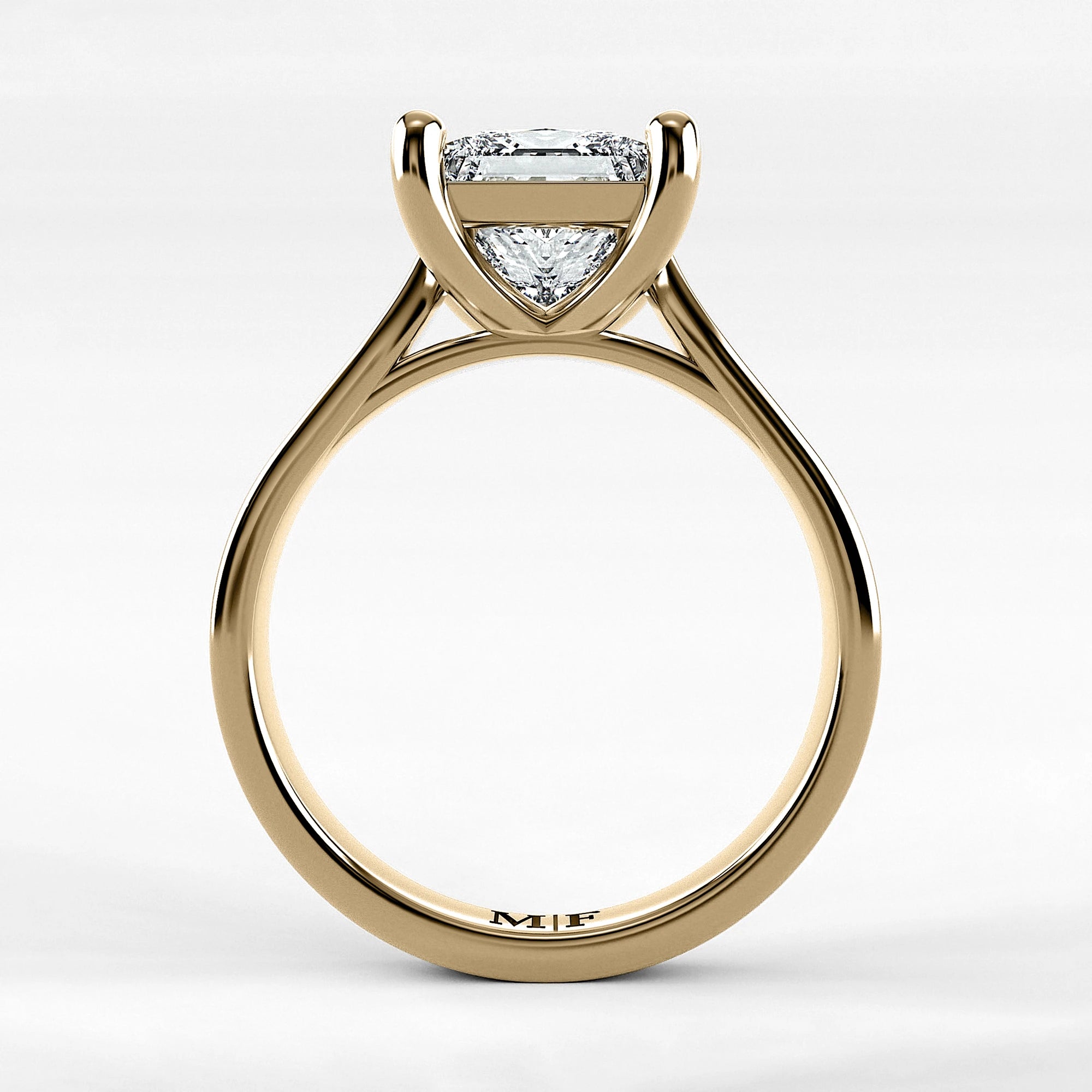 Anillo de Compromiso Origen - Princess en oro amarillo - vista 3