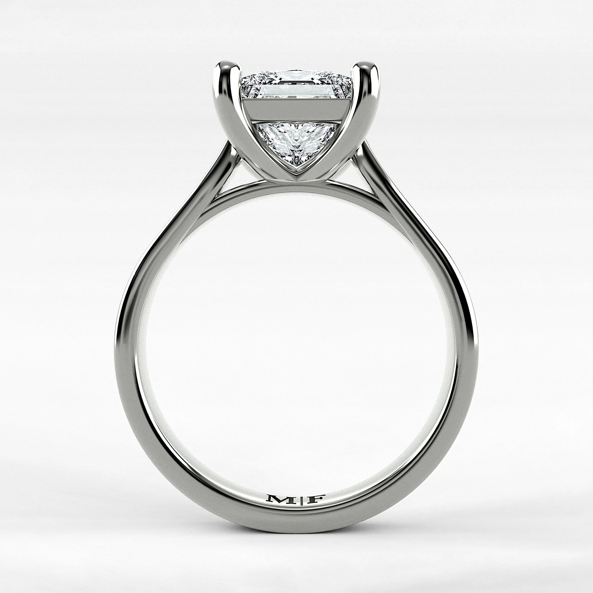 Anillo de Compromiso Origen - Princess en oro blanco - vista 3