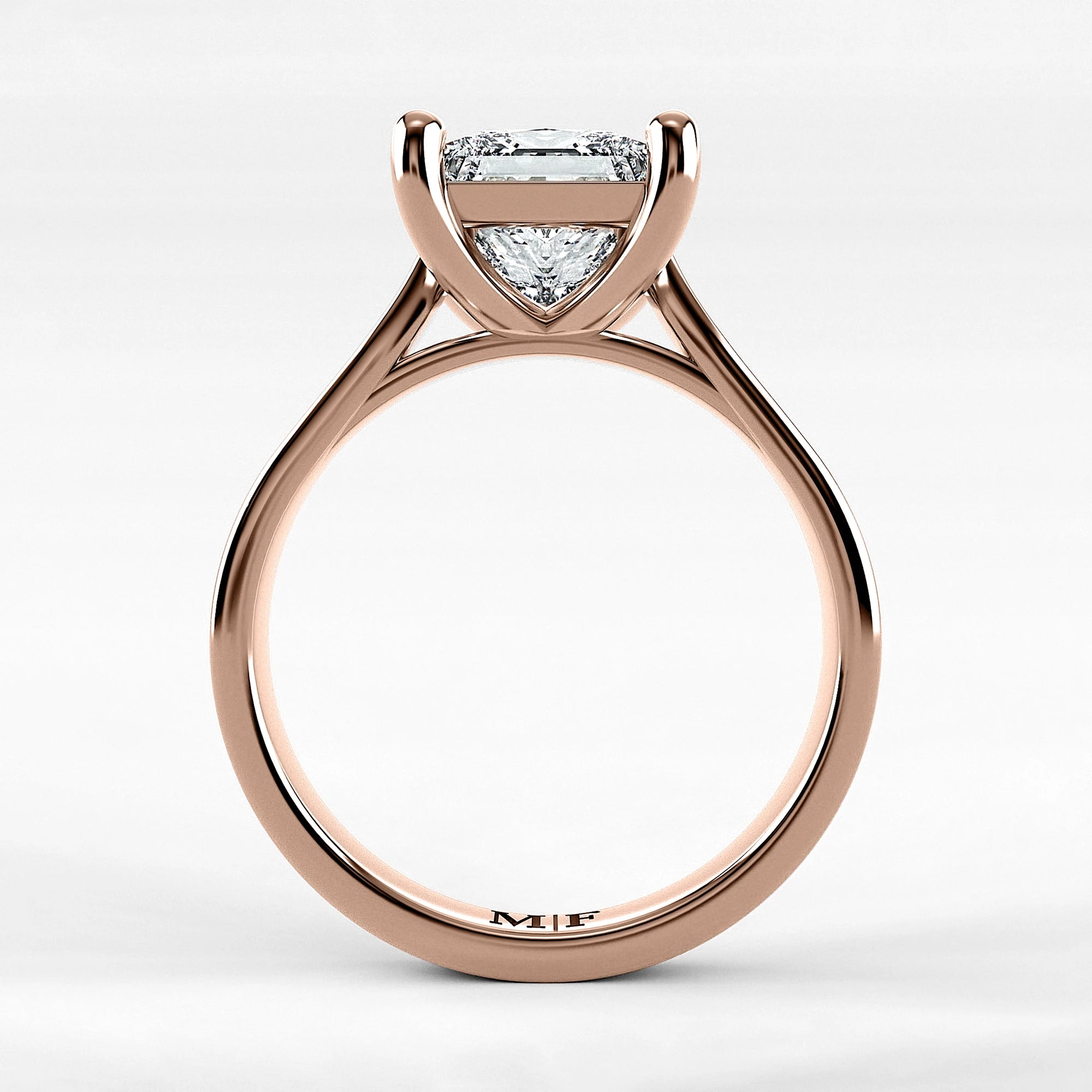 Anillo de Compromiso Origen - Princess en oro rosa - vista 3