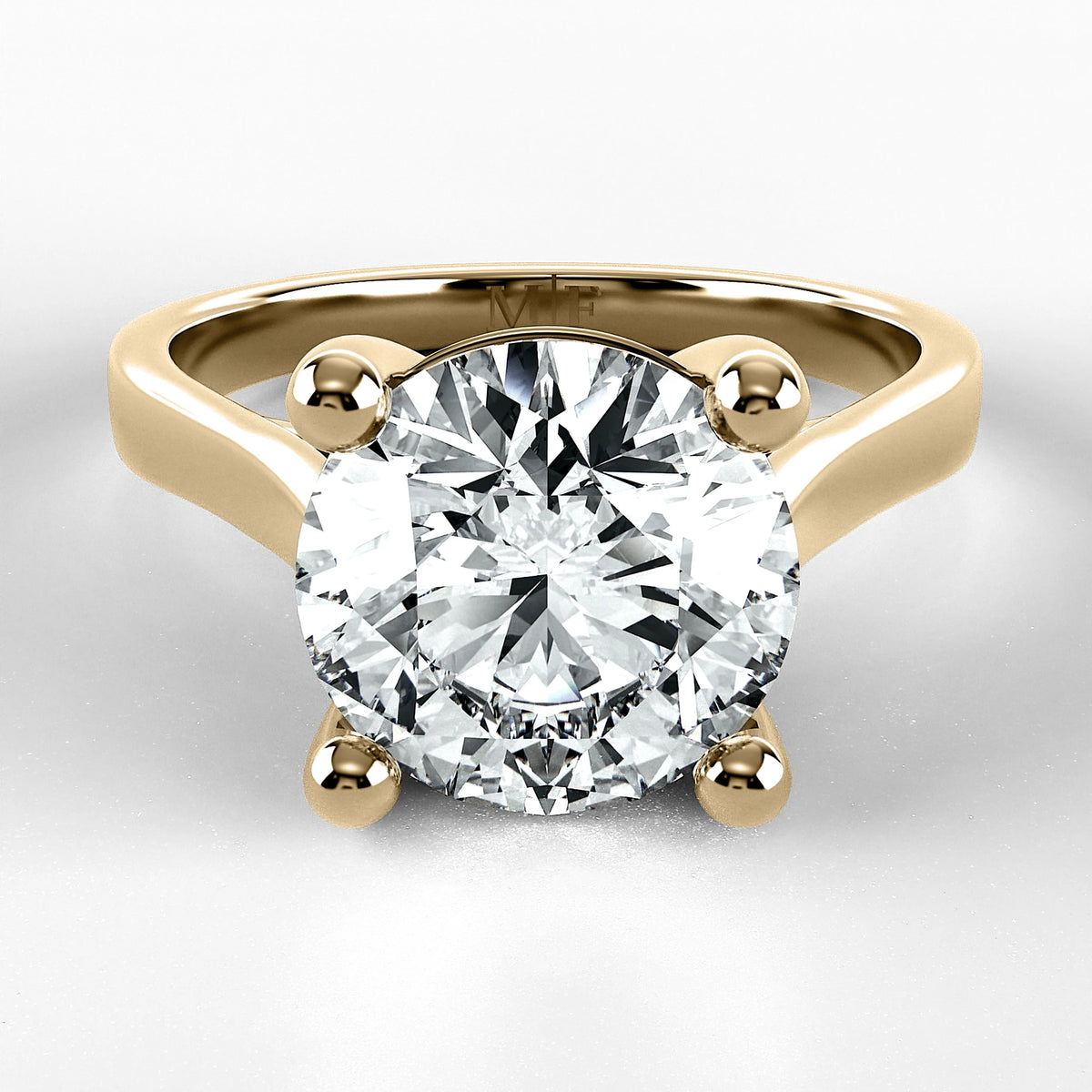 Anillo de Compromiso Origen - Redondo en oro amarillo - vista 1