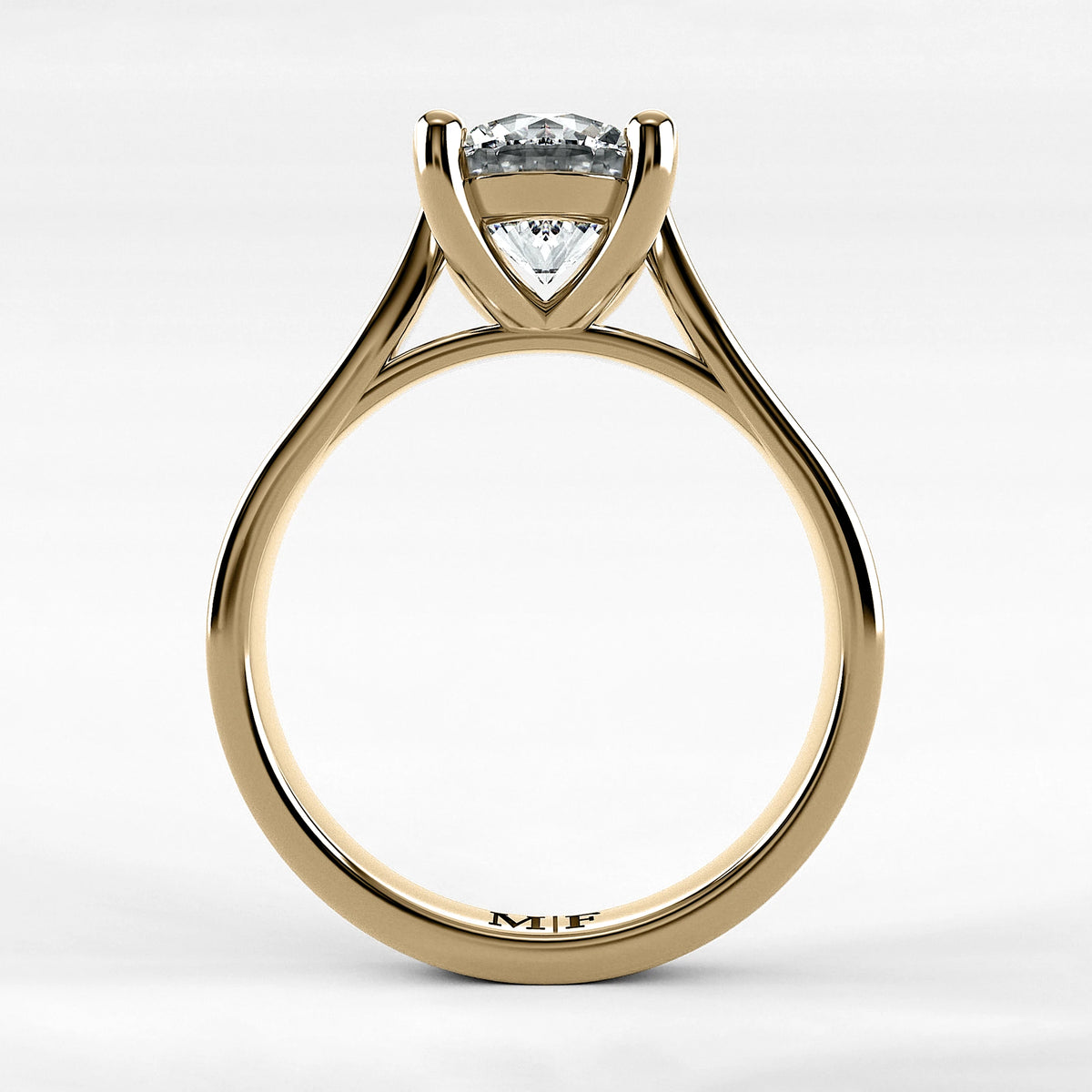 Anillo de Compromiso Origen - Redondo en oro amarillo - vista 3