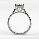 Anillo de Compromiso Origen - Redondo en oro blanco - vista 3