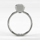 Anillo de Compromiso Núcleo - Esmeralda en oro blanco - vista 3