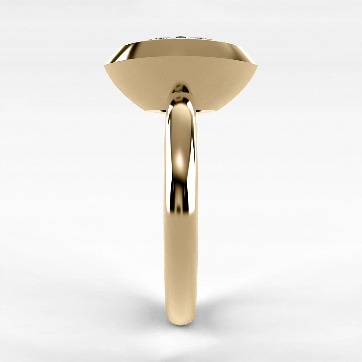 Anillo de Compromiso Núcleo - Marquesa en oro amarillo - vista 2