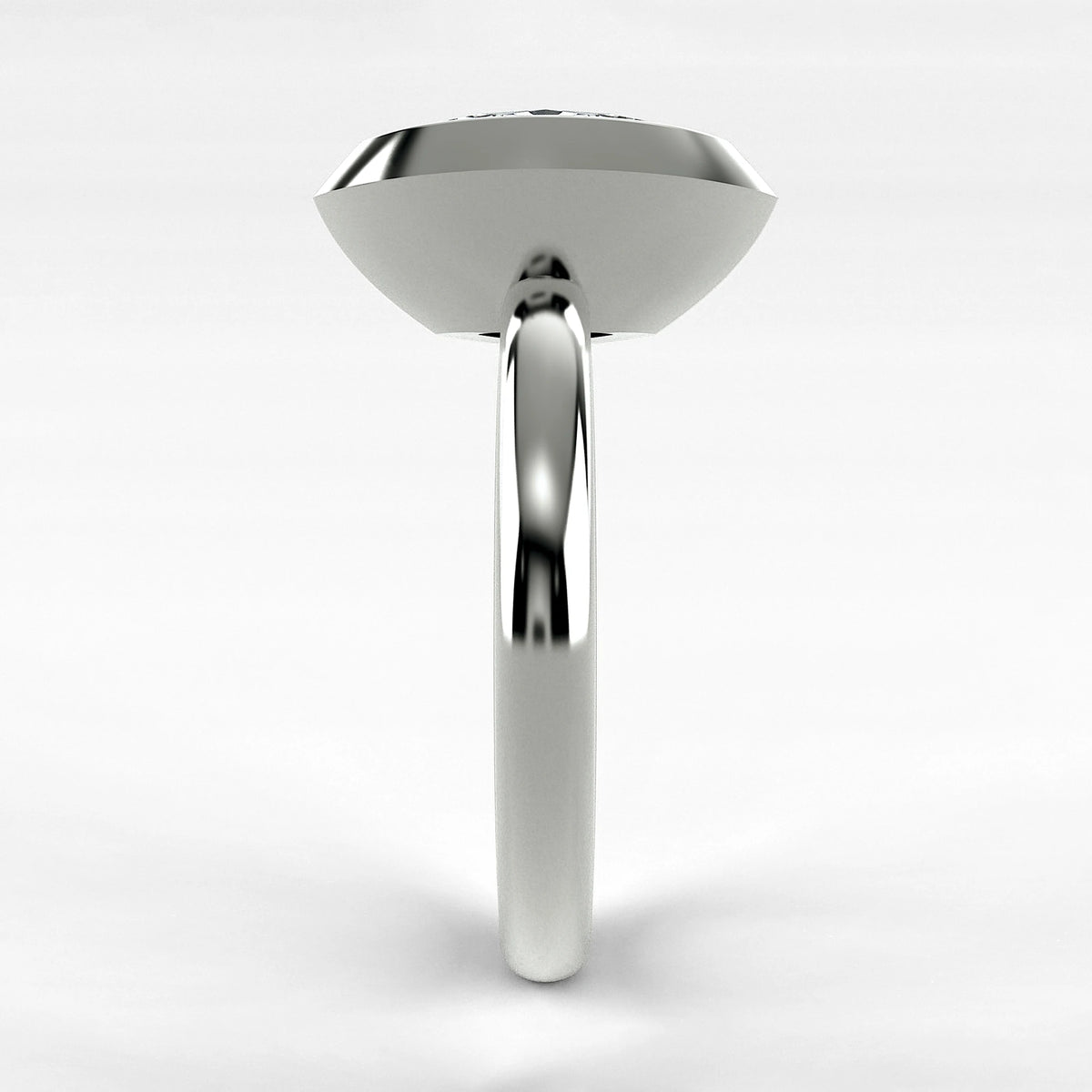 Anillo de Compromiso Núcleo - Marquesa en oro blanco - vista 2