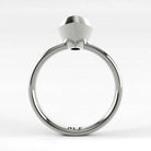 Anillo de Compromiso Núcleo - Marquesa en oro blanco - vista 3