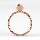 Anillo de Compromiso Núcleo - Marquesa en oro rosa - vista 3