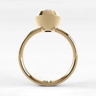 Anillo de Compromiso Núcleo - Oval en oro amarillo - vista 3