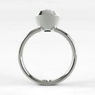 Anillo de Compromiso Núcleo - Oval en oro blanco - vista 3