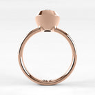 Anillo de Compromiso Núcleo - Oval en oro rosa - vista 3