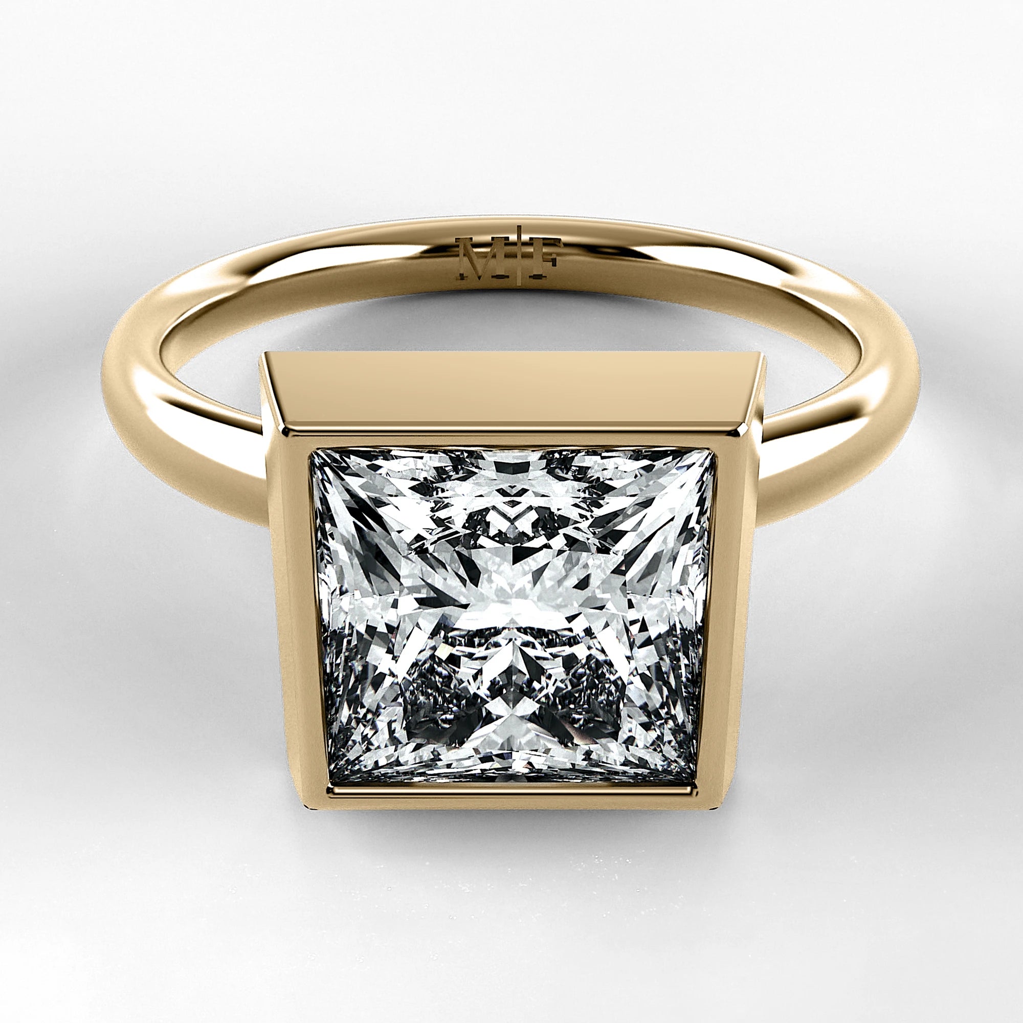 Anillo de Compromiso Núcleo - Princess en oro amarillo - vista 1