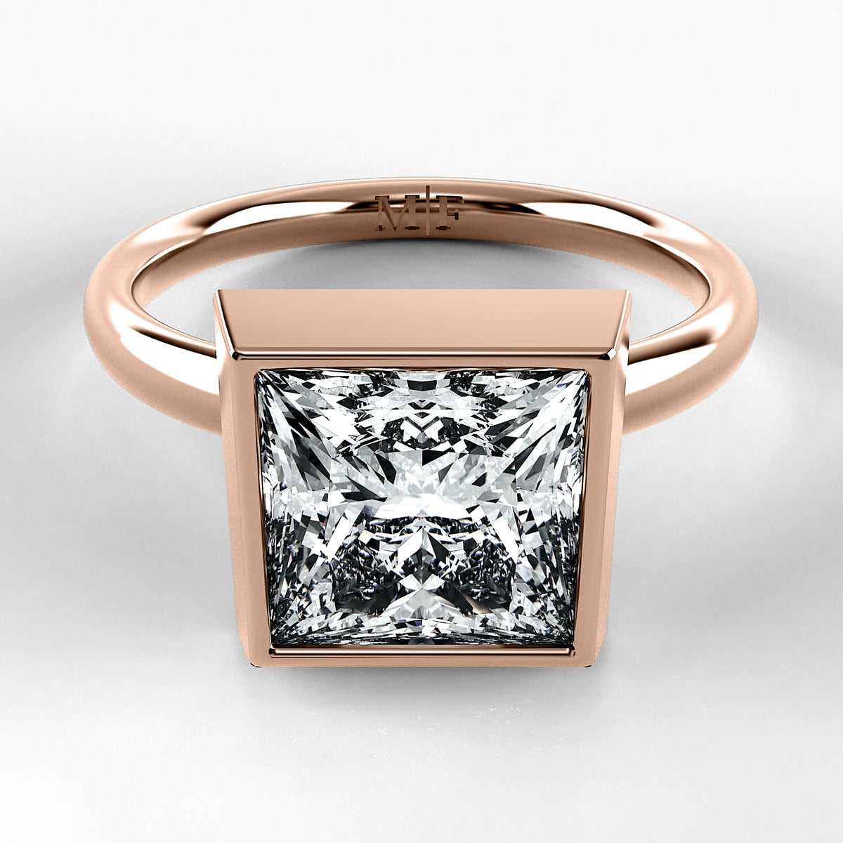 Anillo de Compromiso Núcleo - Princess en oro rosa - vista 1