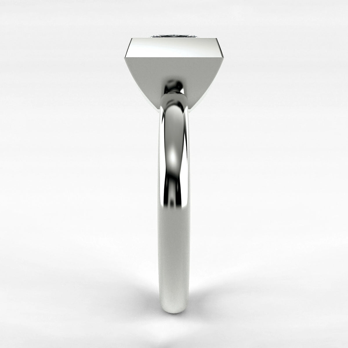 Anillo de Compromiso Núcleo - Princess en oro blanco - vista 2