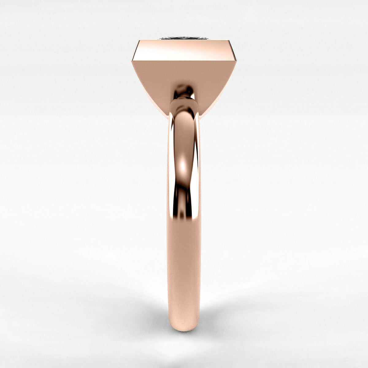 Anillo de Compromiso Núcleo - Princess en oro rosa - vista 2