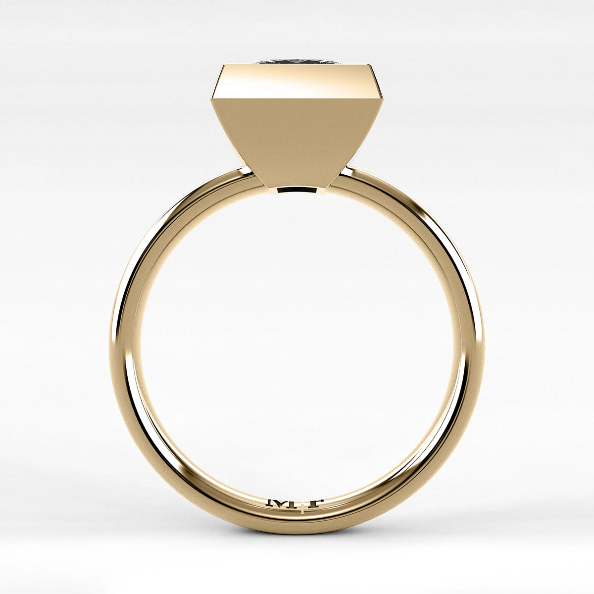 Anillo de Compromiso Núcleo - Princess en oro amarillo - vista 3