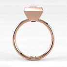 Anillo de Compromiso Núcleo - Princess en oro rosa - vista 3