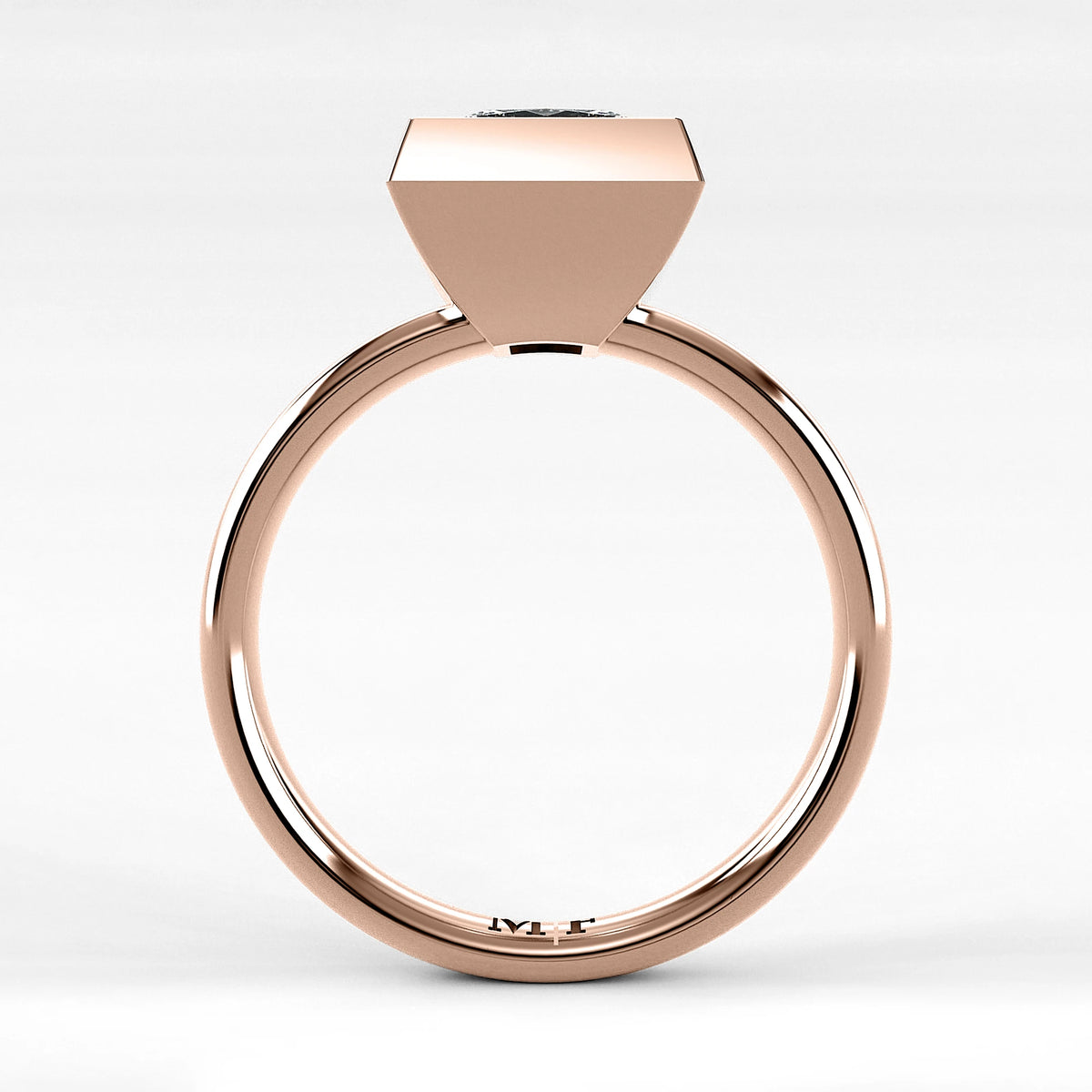 Anillo de Compromiso Núcleo - Princess en oro rosa - vista 3