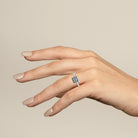 Anillo de Compromiso Núcleo - Princess en oro blanco - vista 4