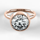 Anillo de Compromiso Núcleo - Redondo en oro rosa - vista 1