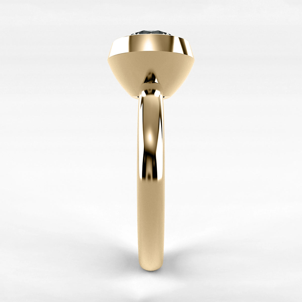 Anillo de Compromiso Núcleo - Redondo en oro amarillo - vista 2