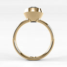 Anillo de Compromiso Núcleo - Redondo en oro amarillo - vista 3