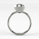 Anillo de Compromiso Núcleo - Redondo en oro blanco - vista 3