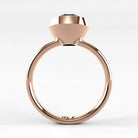 Anillo de Compromiso Núcleo - Redondo en oro rosa - vista 3