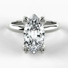 Anillo de Compromiso Latido - Marquesa en oro blanco - vista 1