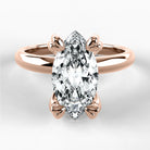 Anillo de Compromiso Latido - Marquesa en oro rosa - vista 1