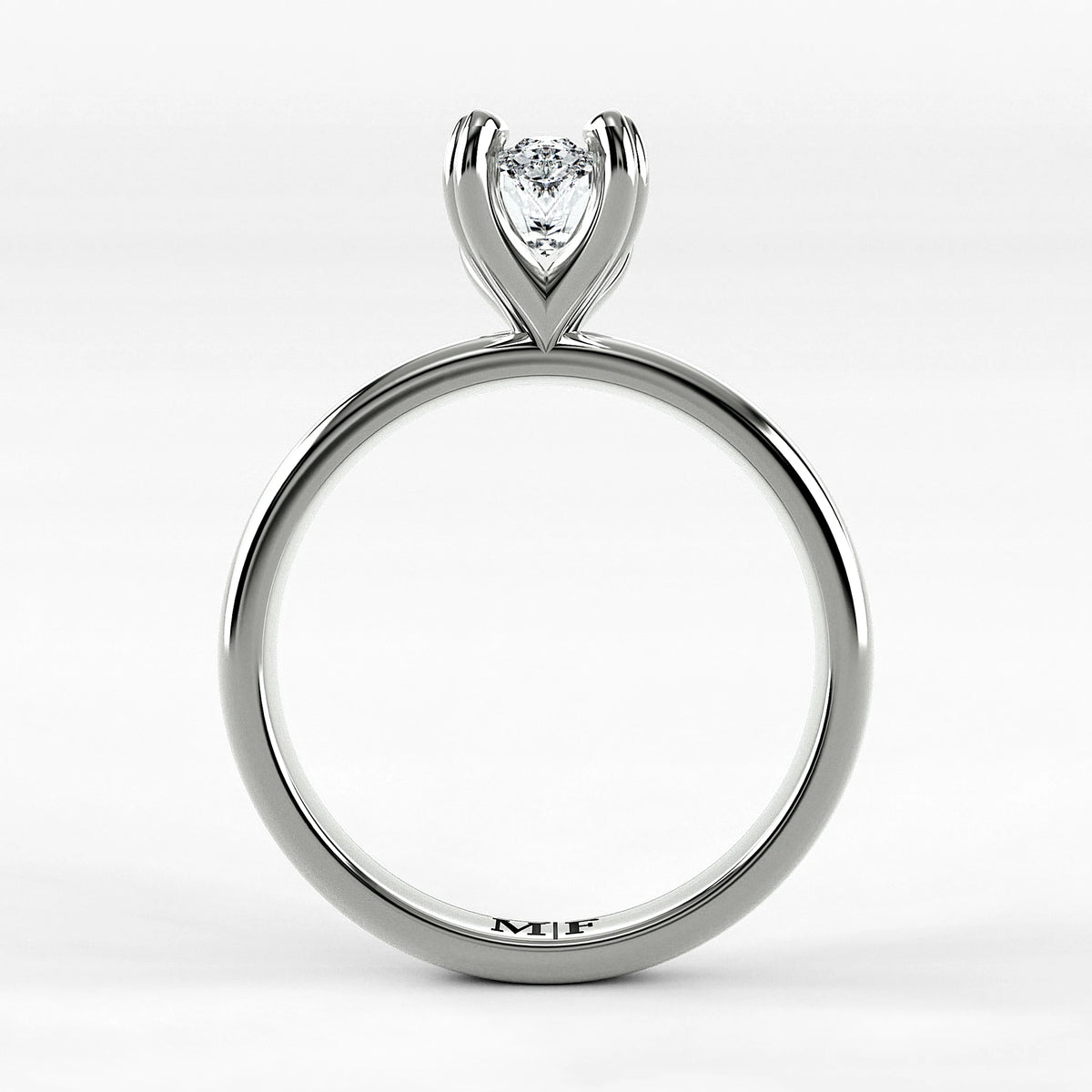 Anillo de Compromiso Latido - Marquesa en oro blanco - vista 3